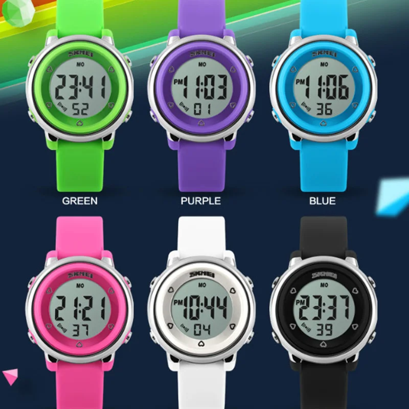 2018 SKMEI детские часы светодиодные цифровые спортивные Relojes для мальчиков и девочек