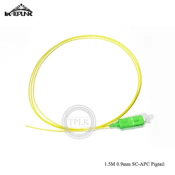 

Hot sale 100pcs/lot 1.5m SC APC Pigtail Simplex Single Mode Mini Pigtail SC APC PLC Fiber Pigtail optic Pigtail