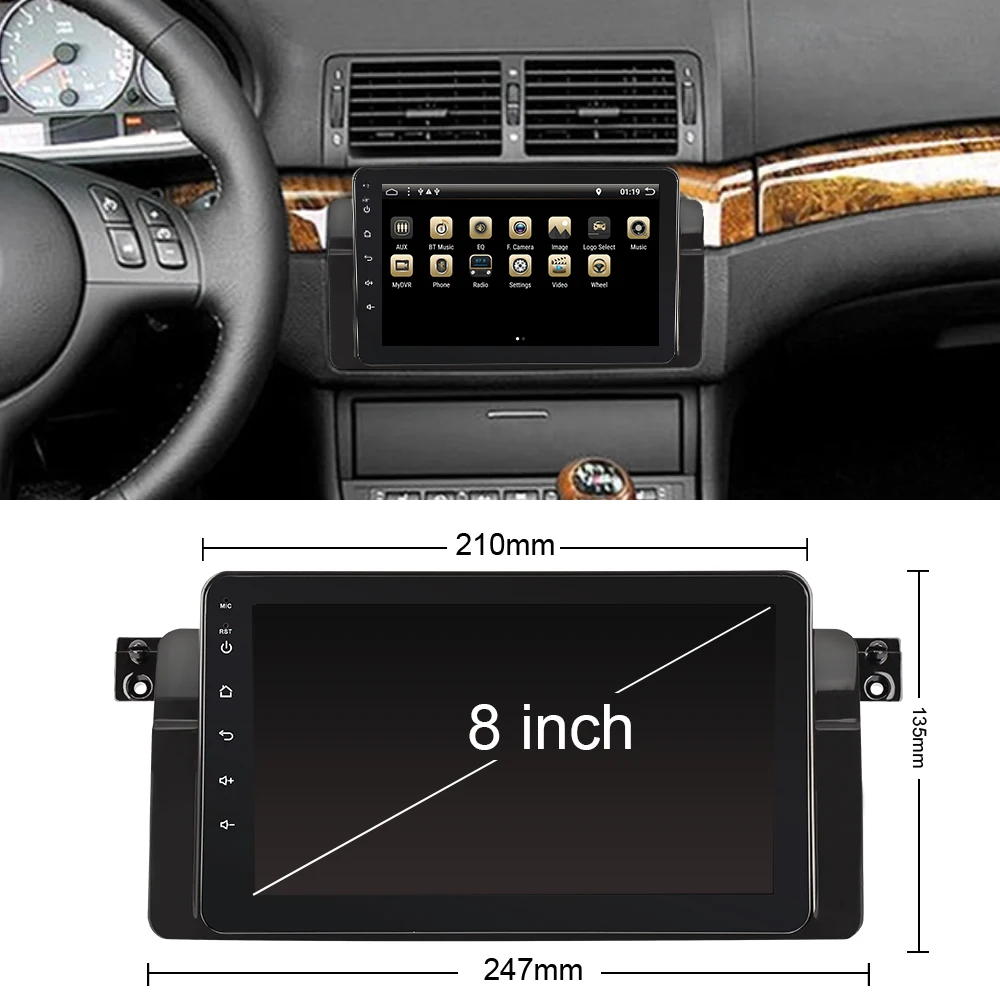 Flash Deal Eunavi Android 9.0 Car Radio for BMW E46 M3 318i 320i 325i with MirrorLink auto multimedia Stereo Navi RDS DVR SWC BT 8 cores 1