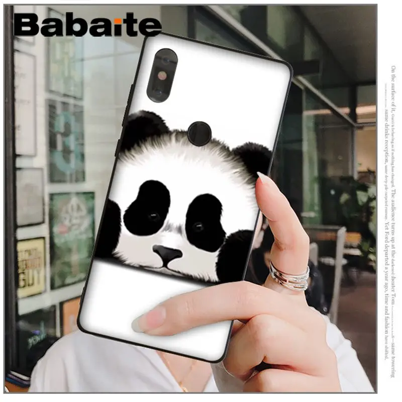 Babaite الصينية الباندا مخصص صور لينة حقيبة لهاتف xiaomi mi 6 Note3 8 8SE الأحمر mi 5 5 زائد Note4 4X Note5 الهواتف المحمولة