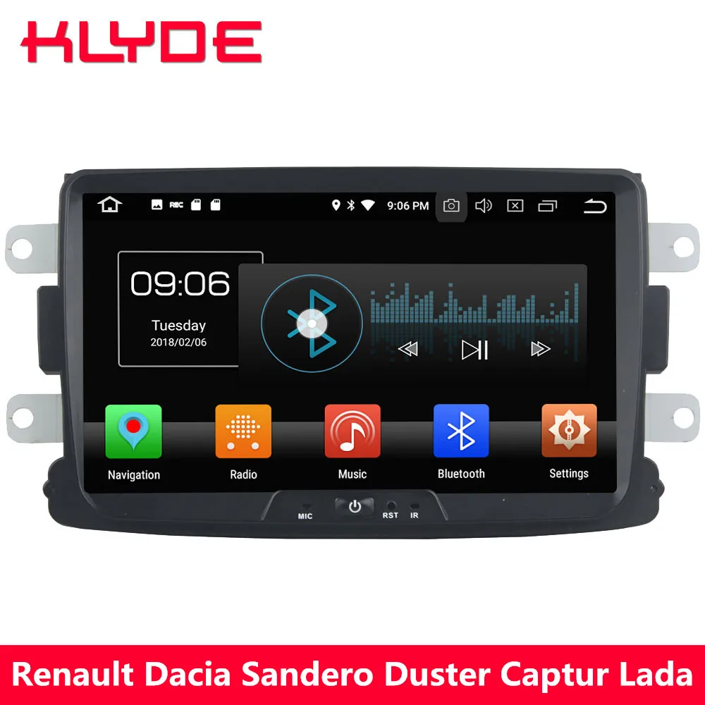 

KLYDE 4G Octa Core Android 8.0 4GB+32GB Car DVD Multimedia Player Radio For Renault Xray Logan Dacia Sandero Duster Captur Lada