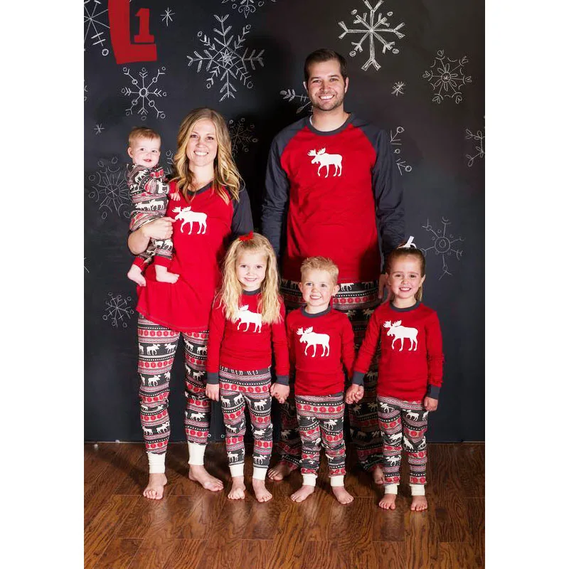 Семейный Рождественский пижамный комплект; теплая одежда для сна для взрослых, детей, девочек и мальчиков; одежда для сна для мамы и дочки; одинаковые комплекты для семьи