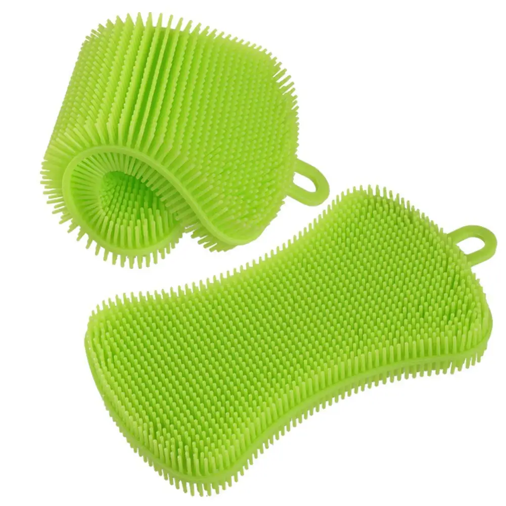 

Silicone Dish Sponge Food Grade Kitchen Antibacterial Washing Brush Scrubber Cleaning Sponges for Instant Pot Steamer Basket Pan