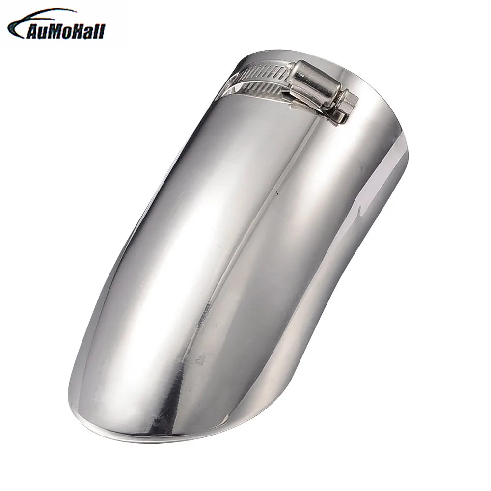 1Pc Car Curved Muffler End Exhaust Trim Tail Pipe Car Tip Exhaust