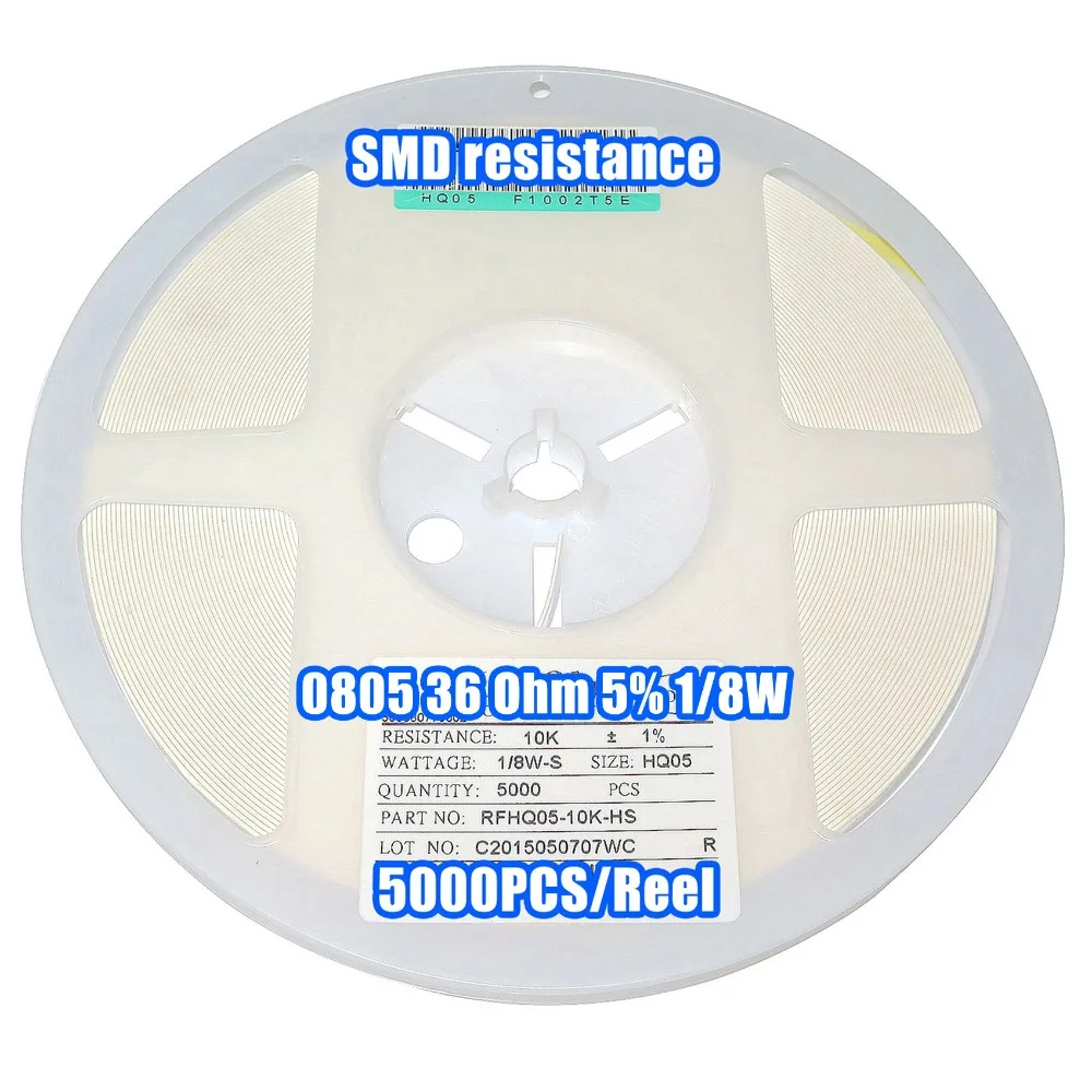 1 Катушка 0805 36R 36 Ом 5% 1/8 Вт SMD сопротивление 5000 шт/катушка