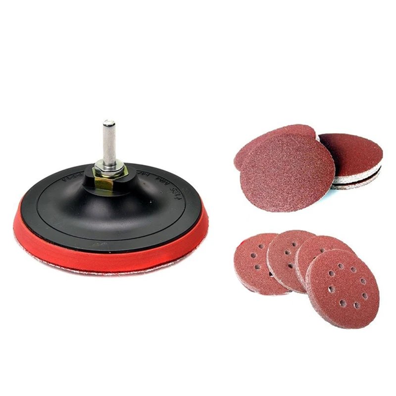 

Replacement Parts Set Kit 125mm Grinding Sanding disc Sander Pads Sandpaper With drill adapter Polishing plate