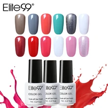 Elite99 7 мл великолепный цвет лак для ногтей верхнее покрытие основа под лак искусство УФ светодиодный УФ гель лак Устойчивый лак для ногтей гель лак