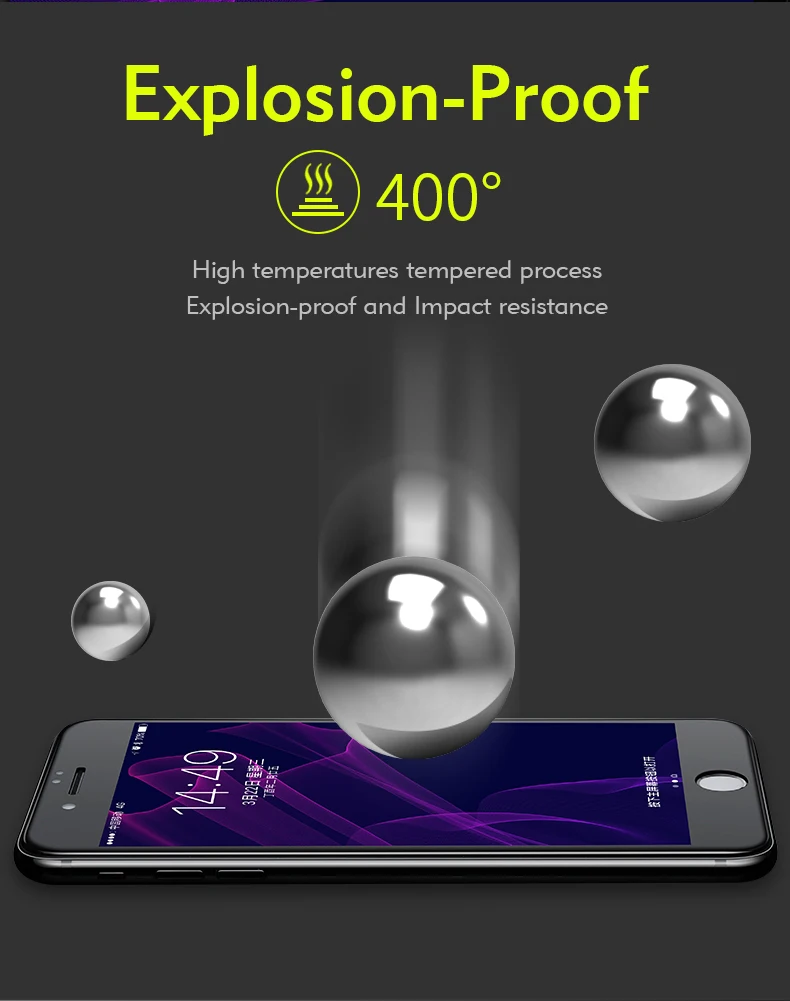 For iPhone 8 Screen Protector Tempered Glass Easy To Install For iPhone 7 Glass Scratch Proof Ultra-Thin Front full Body Film (7)