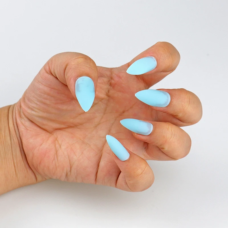 24pcs Fake Nails Acrylic False Nail Art Salon Tips Baby Blue Colors Artificial Nail Stiletto Manicure For Extension Pointed Shap False Nails Aliexpress 24pcs Fake Nails Acrylic False Nail Art Salon Tips Baby Blue Colors Artificial Nail Stiletto Manicure For Extension Pointed Shap False Nails Aliexpress