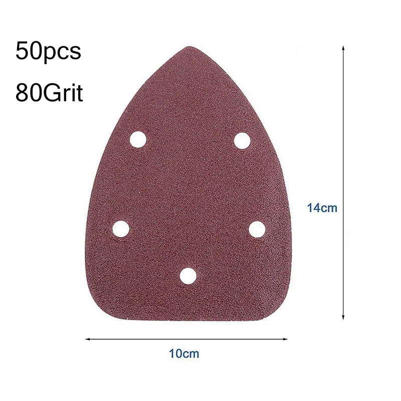 

SHINA 50pcs Sandpaper 80 Grit Triangle Sanding Disc Sheet Sand Paper Pad Set For Fein Oscillating