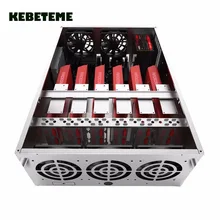 KEBETEME открытая воздушная горная рама Rig Графический чехол GPU ATX Fit 6/8 графическая карта эфириум ETH и т. д. ZEC XMR для горнодобывающей машины