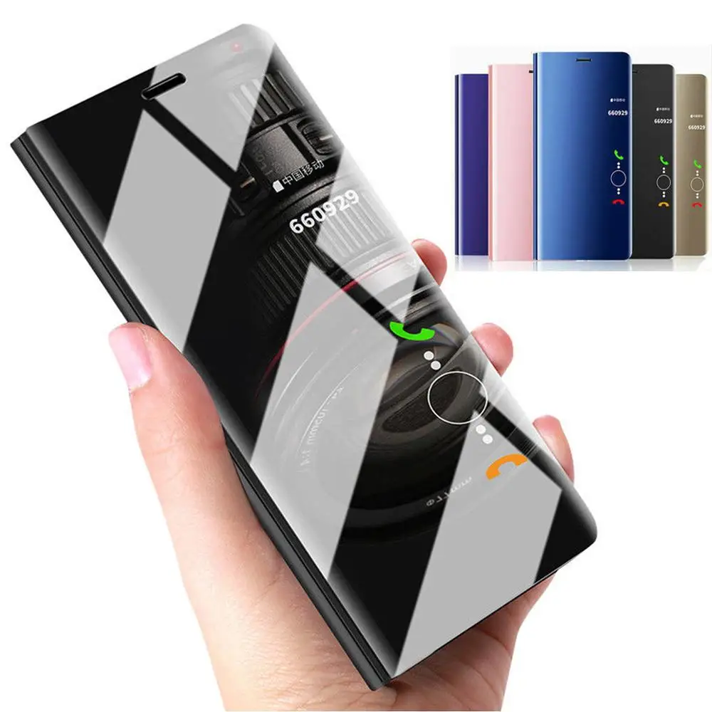 

Y9 2019 View Mirror Flip Case For Huawei P30 Pro P20 Lite P10 P9 P8 Mate 20 10 Honor 10i 8X 8 P Smart Plus 2018 2017 Stand Cover