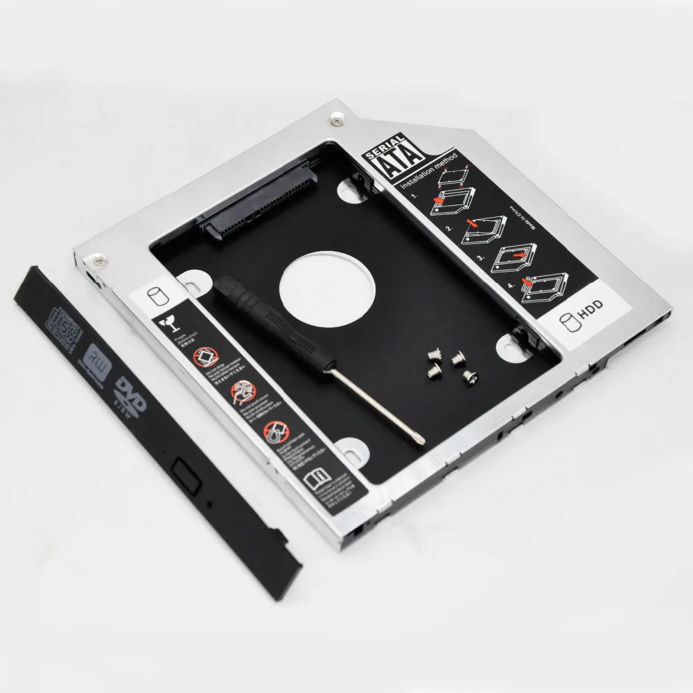 

WZSM New 2nd HDD SSD Hard Drive Caddy Adapter frame for HP EliteBook 8440w 8530w 8540w 8730w 8740w Faceplate