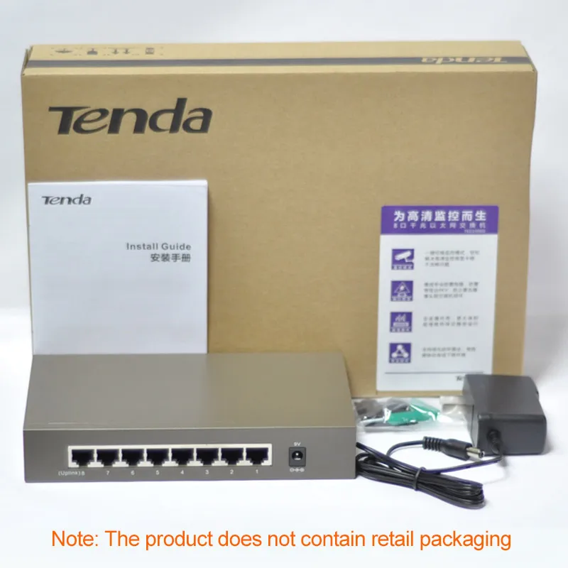 Tenda TEG1008D 8 Порты и разъёмы 10/100/1000 Мбит/с Gigabit Ethernet сетевой коммутатор Gigabit, 16 Гбит/с, 4KV оснащено молниезащитой, подключи и играй