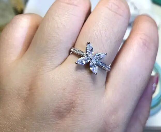

TR530 Luxury jewelry Sterling Silver 925 SONA simulated Gem engagement rings for women,Wedding rings
