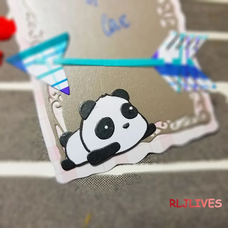 Apron Cutting Dies Metal Stencil DIY Scrapbooking Album Card Panda Animal Art