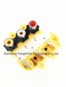 

YYT 10PCS Audio jack AV RCA lotus seat Cinch RCA three 3-hole audio socket with screw holes free shipping