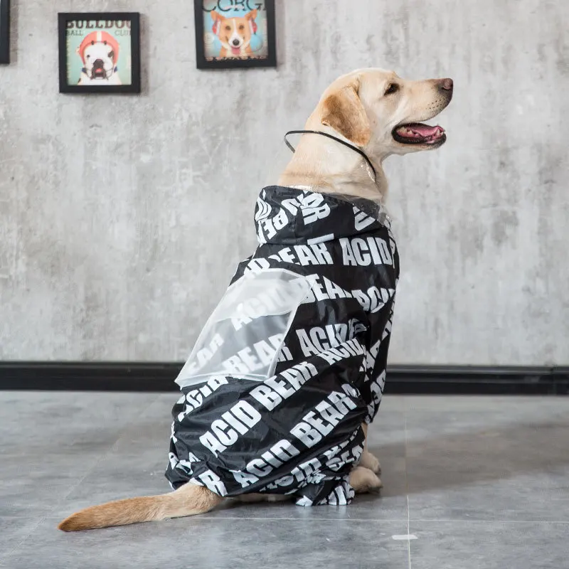

Dog Raincoats Jumpsuit Rain Coat Waterproof Pet Clothes for Medium Large Dog Shiba Inu Samou Labrador Pet Dog Clothes