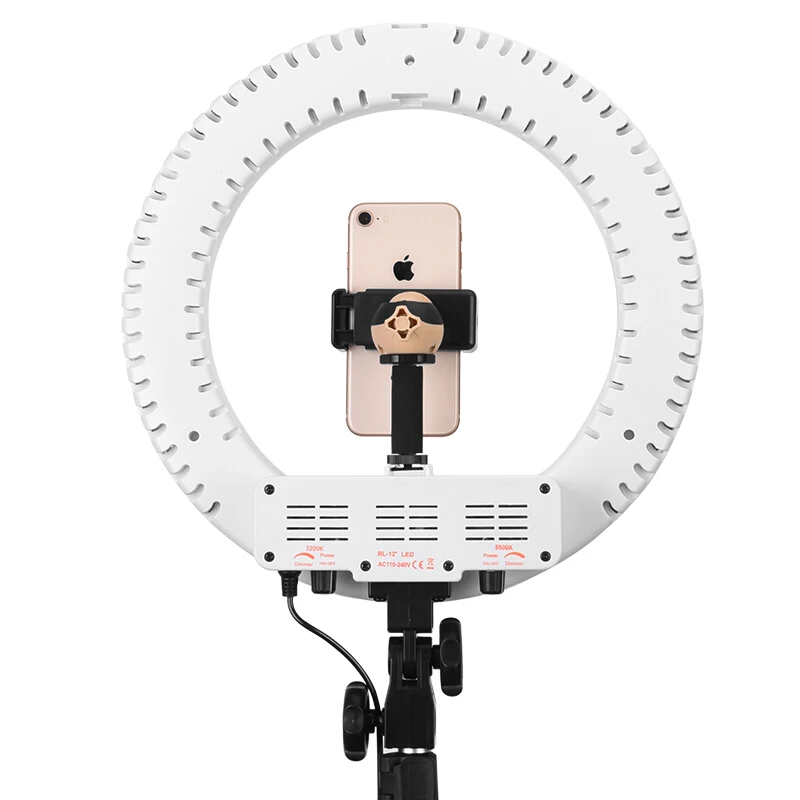 14 дюймов 20 Вт светодиодный Кольцевая вспышка лампа с крепления для мобильных телефонов прямые трансляции СВЕТОДИОДНЫЙ накамерный свет для видео-блогеров