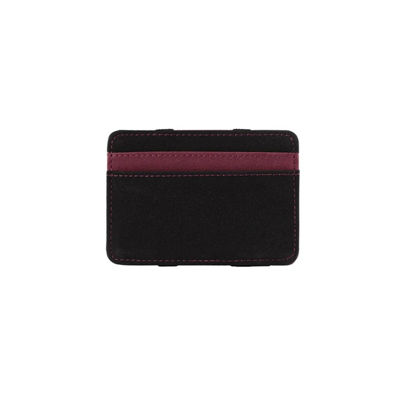 Maison fabre кредитной держатель для карт нейтральный мини Grind магический двойной кожаный бумажник держатель для карт кошелек 40 - Цвет: Фиолетовый