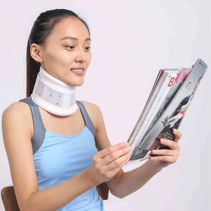 Корсет Регулируемый Жесткий Пластиковый шейный воротник с поддержкой подбородка для проблем с шеей травм, боли и жесткости