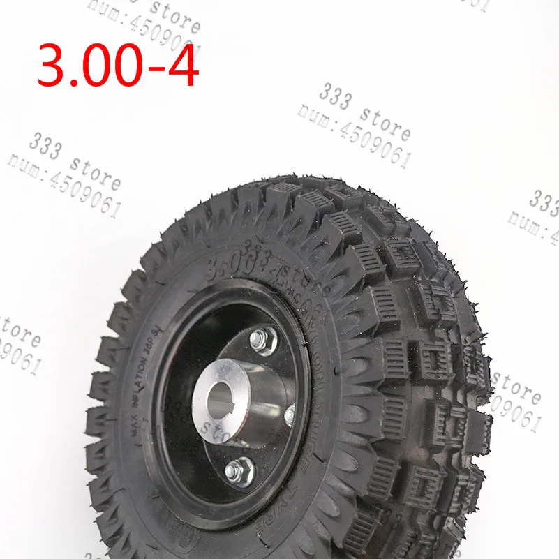 

3.00-4 trye tire with inner tube wheel Alloy Rim hub for 49cc ATV Quad Gas Electric Scooter Smart Knob by Go Kart Highway tire