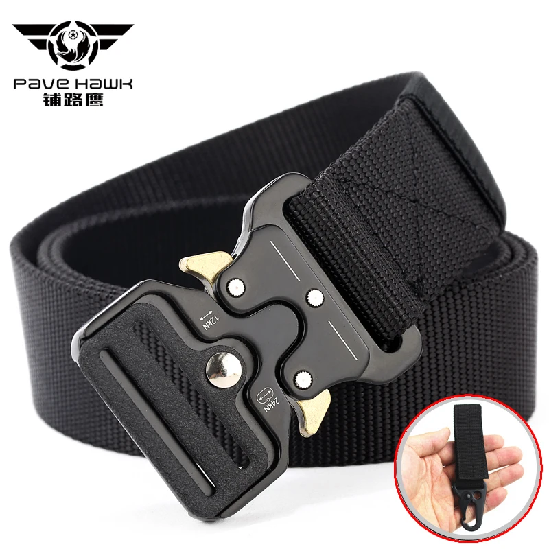 

Na ja Automatic Buckle Nylon Belt Male Army Tactical Belt Mens Military Waist Canvas Belts Cummerbund Strap Duty Training Combat