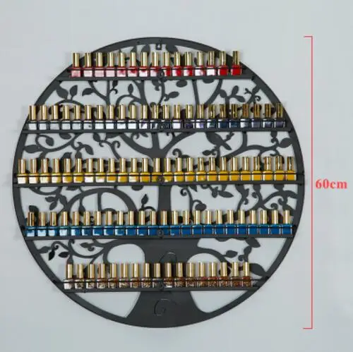 Дизайн ногтей круговой Лаки дисплей стойки Европейский шкафчик для косметики настенная полка настенный - Цвет: 14