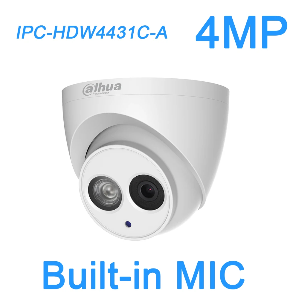bilder für Dahua 4MP Ip-kamera h.265 PoE Eingebaute mikrofon IPC-HDW4431C-A-V2 IR sicherheit cctv Dome Kamera onvif HDW4431C-A Englisch firmware bilder für Dahua 4MP Ip-kamera h.265 PoE Eingebaute mikrofon IPC-HDW4431C-A-V2 IR sicherheit cctv Dome Kamera onvif HDW4431C-A Englisch firmware
