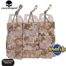 Темно-Уплотнители Тактический модульная Трехместный Open Top подсумок Airsoft Военная Униформа Пейнтбол маг Чехлы