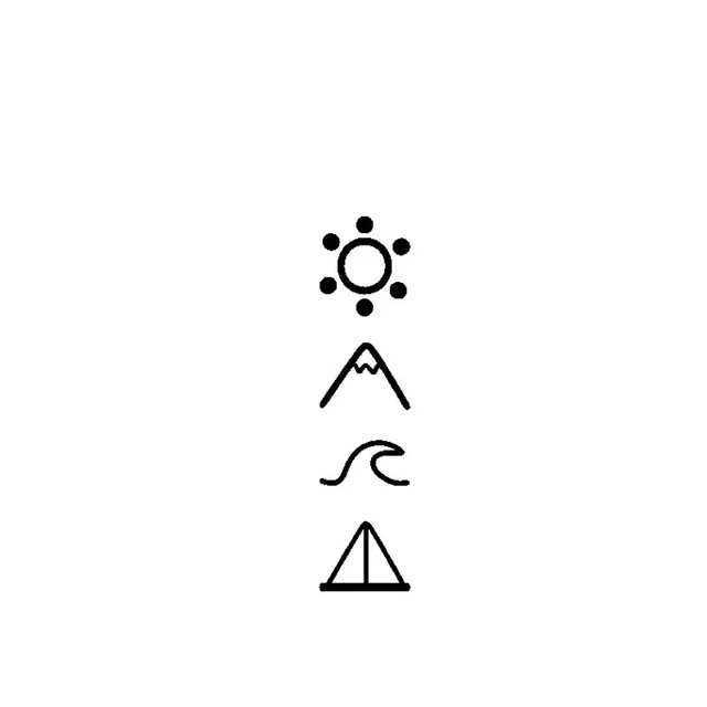 

car styling 3CM*12.5CM Adventure Travel Mountains Vinyl Motorcycle Car Sticker Decals
