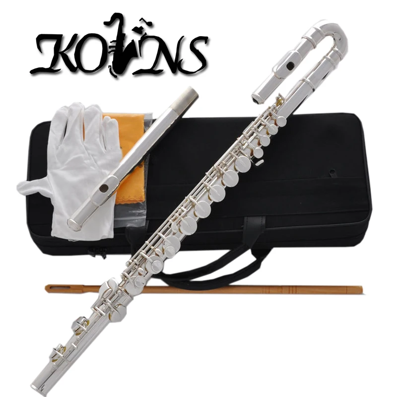 Professsional Silver Alto Flute G key With Straight curved headjoin
