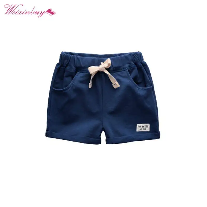

2018 WEIXINBUY Trousers Summer Candy Color Boys Shorts Elatic Waist Children Beach Shorts Cotton Kids Clothes