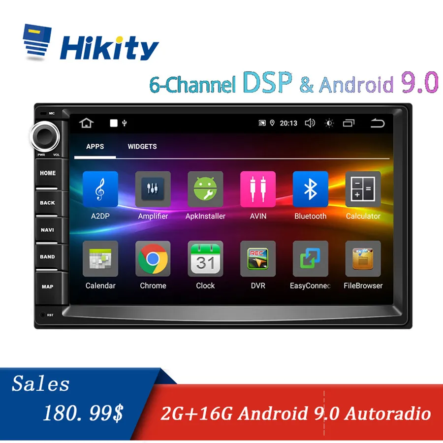 

Hikity 2 din autoradio 2din 7" Car radio Android 9.0 Multimedia Player GPS Navigation WIFI RDS 6 Channel auto stereo Universal
