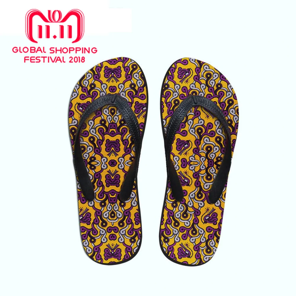

summer ladies slippers Womnen flip flops platform African print shoes indoor outdoor footwear woWomnen's beach sandals