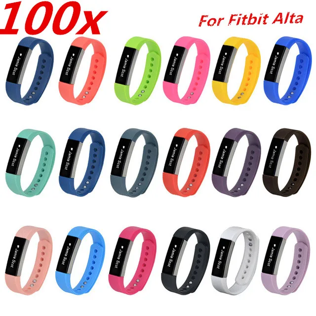DHL X 100 шт партия Замена классический силиконовый ремешок Браслет для Fitbit часы Alta Band