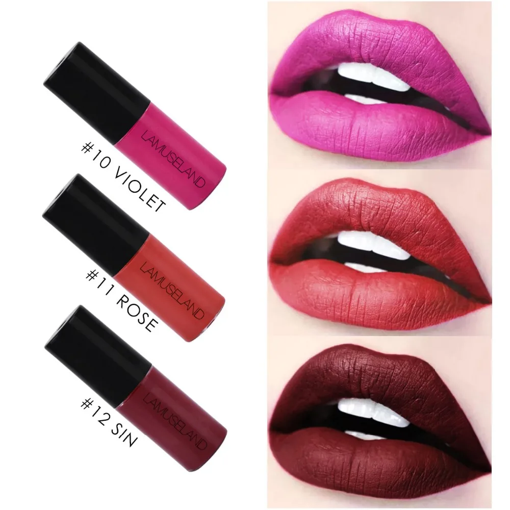 

Make Up Long Lasting Matte Lipgloss Sexy Liquid Lipstick Mousse Velvet Matte Pearlescent Lip Gloss Waterproof Liquid Lip Gloss