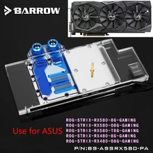BARROW Graphics Card Block use for ASUS ROG-STRIX-RX580-8G-GAMING/RX480-O8G-GAMING GPU Full Cover Copper Radiator RGB to AURA BARROW Graphics Card Block use for ASUS ROG-STRIX-RX580-8G-GAMING/RX480-O8G-GAMING GPU Full Cover Copper Radiator RGB to AURA
