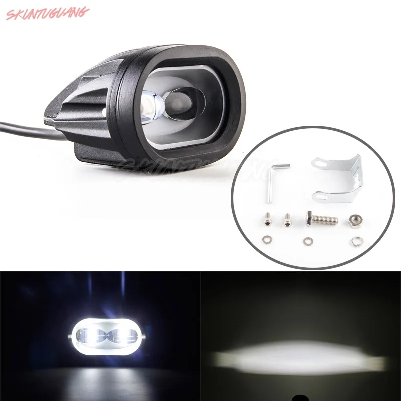 

White/Yellow 20W LED Work Light 6D Universal Motorcycle Off Road Auxiliary Spot Lamp Driving Fog Light for Car Truck