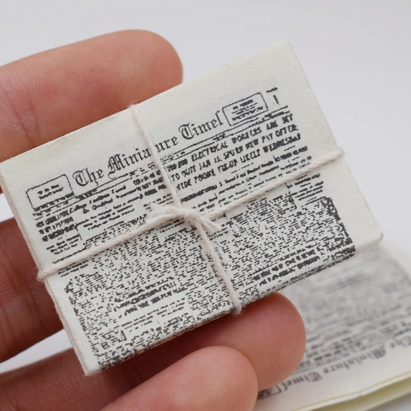 dolls house miniature NEWSPAPER in these unprecedented times
