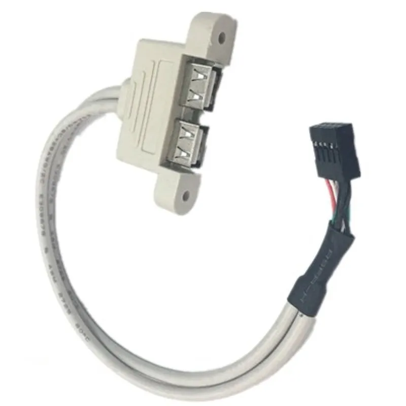 9 контактный разъем USB типа мама к двойному 2 0 Tyep A кабель разделитель USB2.0 панель