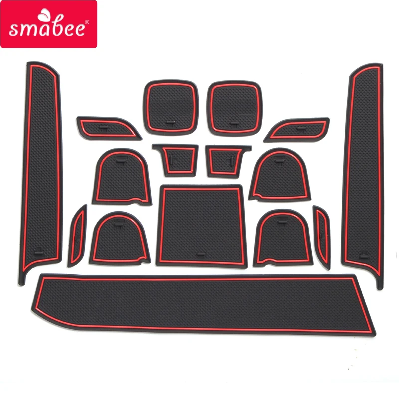 smabee Gate slot pad For SUZUKI swift SPORT swift 1.2 Interior Door Pad/Cup Non-slip mats red blue white 16pcs