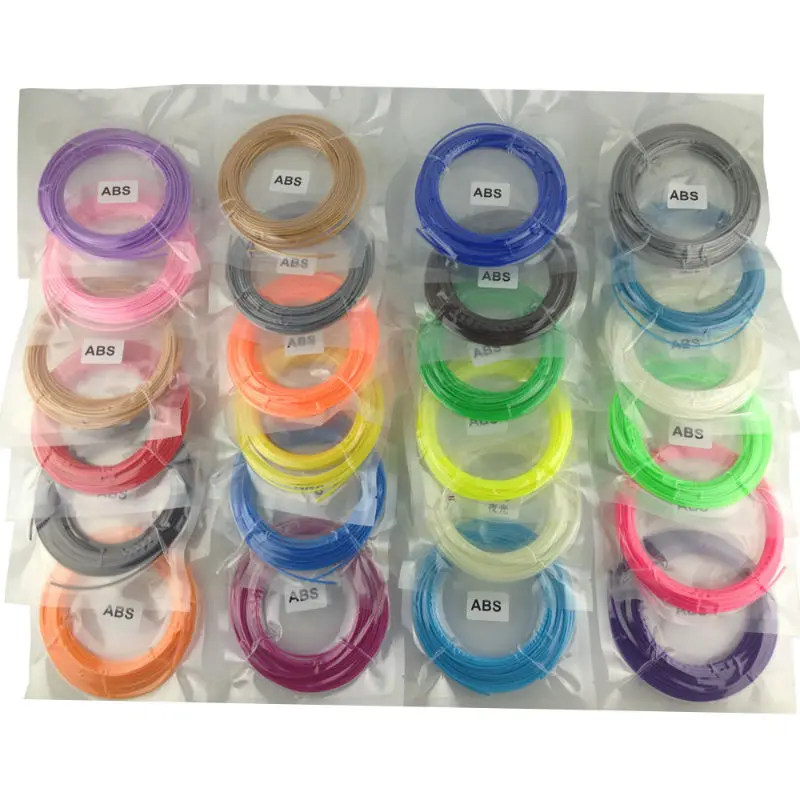 100meters 20 colors low temperature (5meters/color) 1.75 mm ABS print material 3D special filament for 3D pen printer supplie