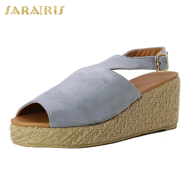 

SARAIRIS gladiator big size 43 Fashion Leisure wedge high heels Summer women Shoes Platform party sandals Woman Shoes