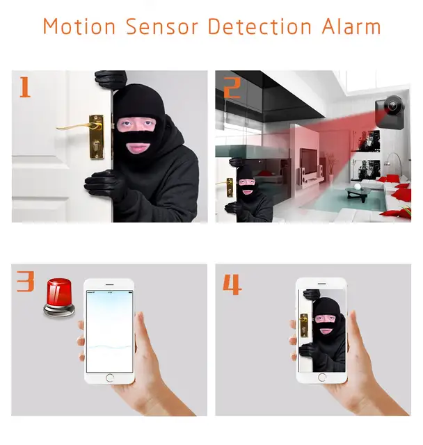 Camsoy C3 IP Mini Cameras <b>WiFi Wireless</b> P2P <b>Remote Control</b> ...