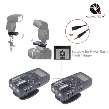 

2.4G Wireless Shutter Timer Remote+ Flash Trigger DC2 Shutter Cable for Nikon D750 D7200 D610 D5500 D5200 D5100 etc