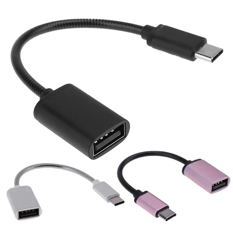 

USB 3.1 Type-C Male to USB 3.0 Female Converter Cable OTG Adapter Cable Data Sync Charging Metal Cord 3 Colors