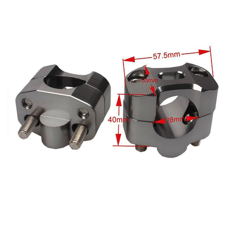 

CNC Aluminum HandleBar Fat Bar Risers Adapter Mount Siser Clamp Adaptor Exchange 7/8" 22mm to 1 1/8" 28mm