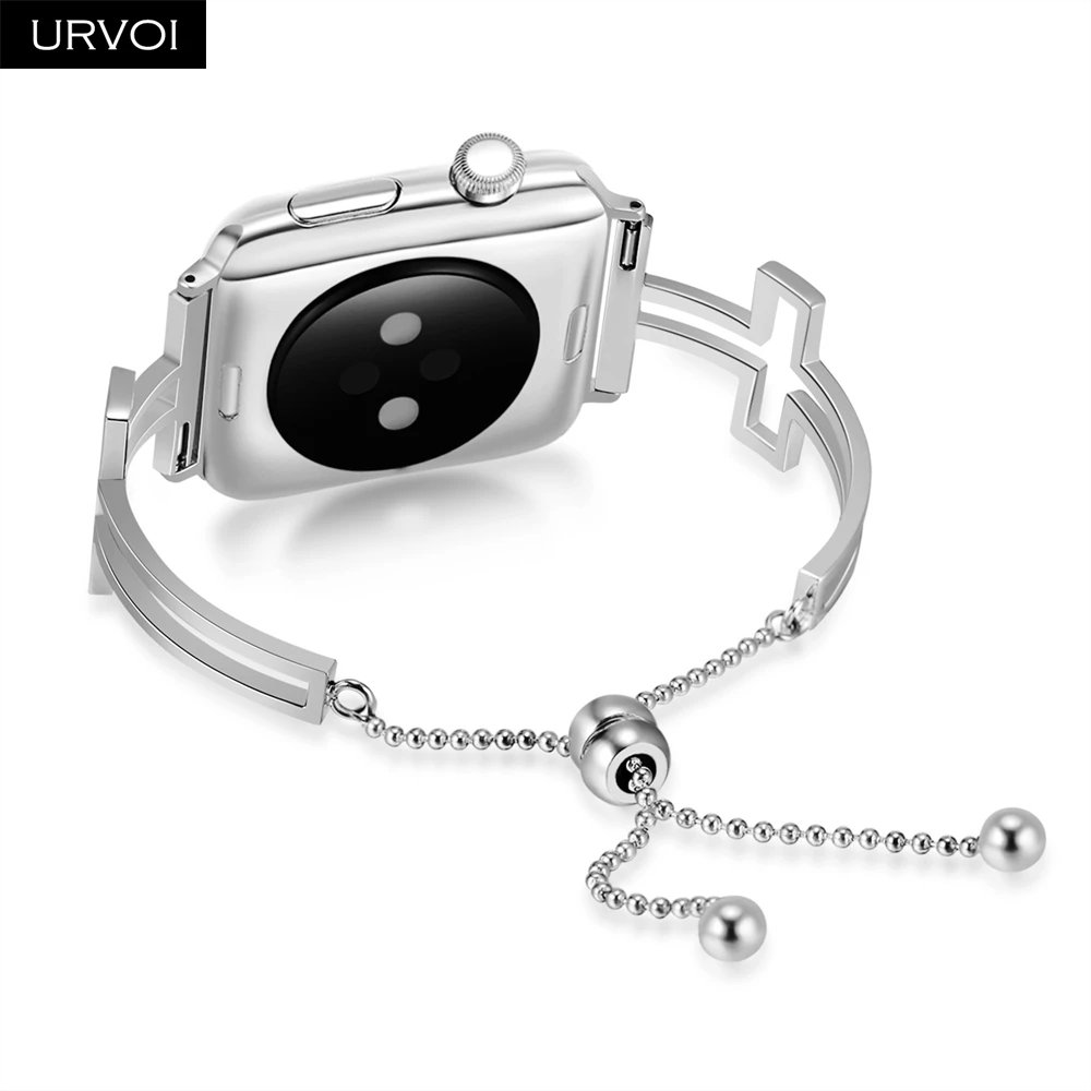 URVOI link браслет для Apple Watch манжета девушек на запястье крестообразная цепочка из