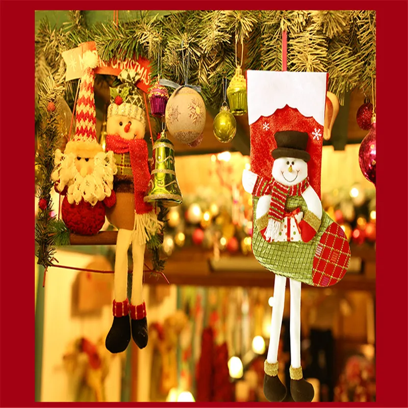 Christmas Xmas Bag Santa Claus Snowman Elk Decoration for Home New Year Products (17)